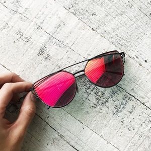 Red Mirrored Cat eye aviators